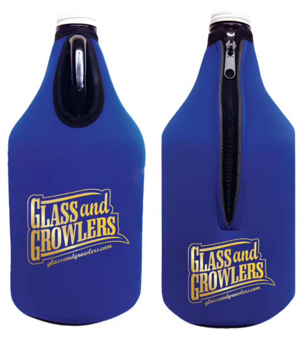Premium Collapsible Foam 64oz Growler Bottle Zipper Insulator